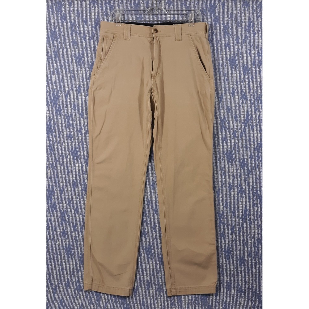 CAT Caterpillar Work Pants Mens 32 x 32 Khaki Cotton Canvas